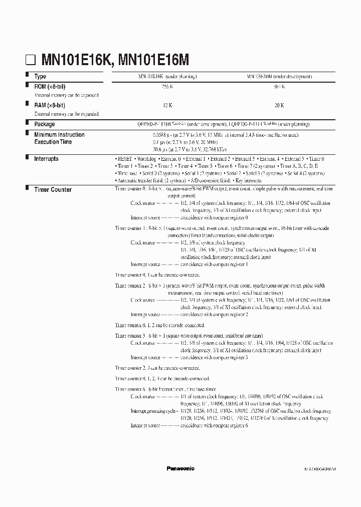 MN101E16K_1962142.PDF Datasheet