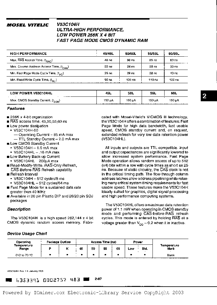 V53C104HK45L_2000961.PDF Datasheet