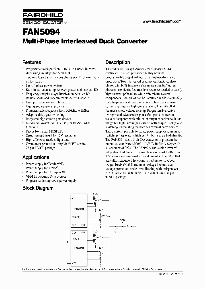 FAN5094_2012820.PDF Datasheet