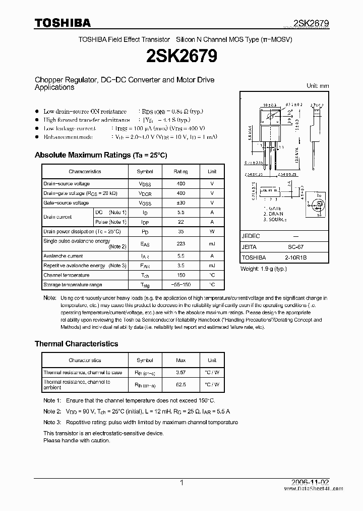 K2679_2014084.PDF Datasheet