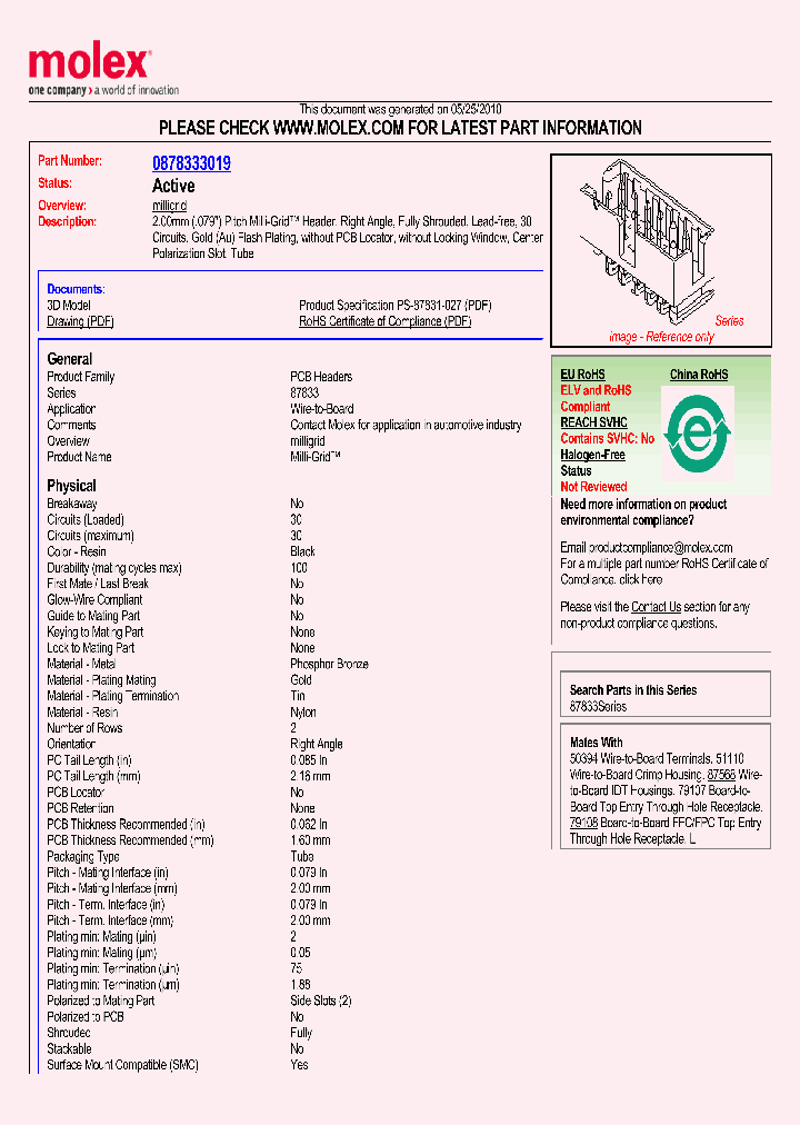 87833-3019_2047724.PDF Datasheet