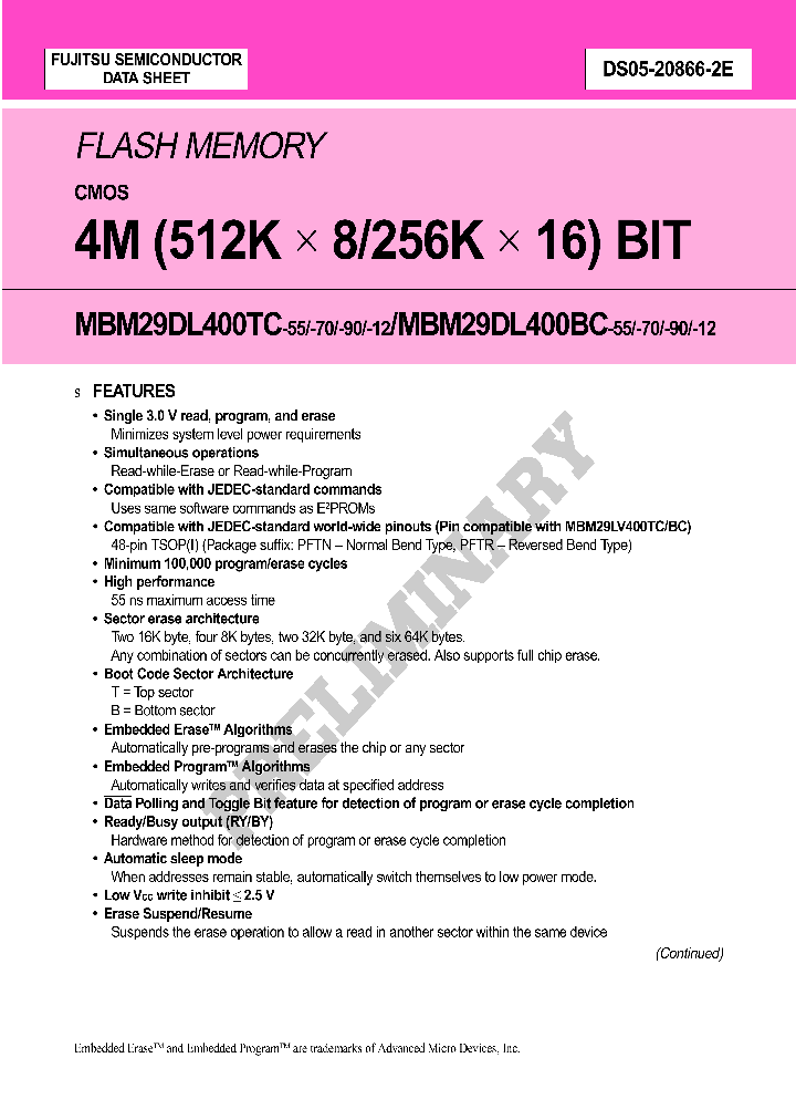 MBM29DL400BC-70_2052622.PDF Datasheet