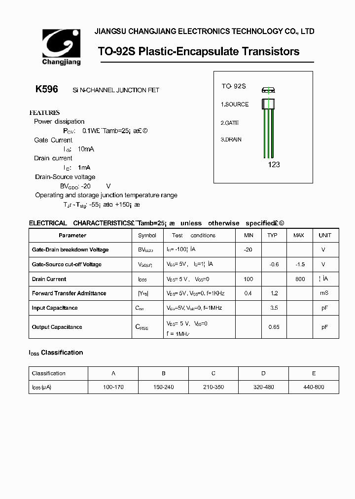 K596-TO-92S_2060459.PDF Datasheet