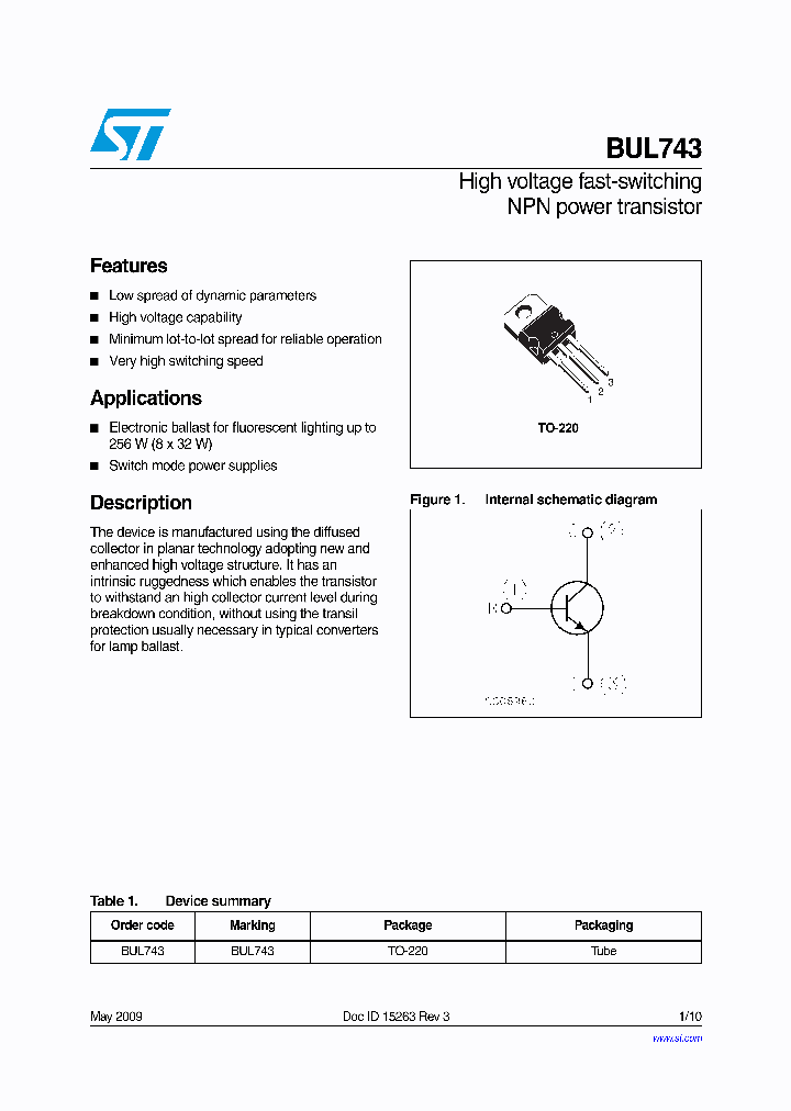 BUL743_2066524.PDF Datasheet