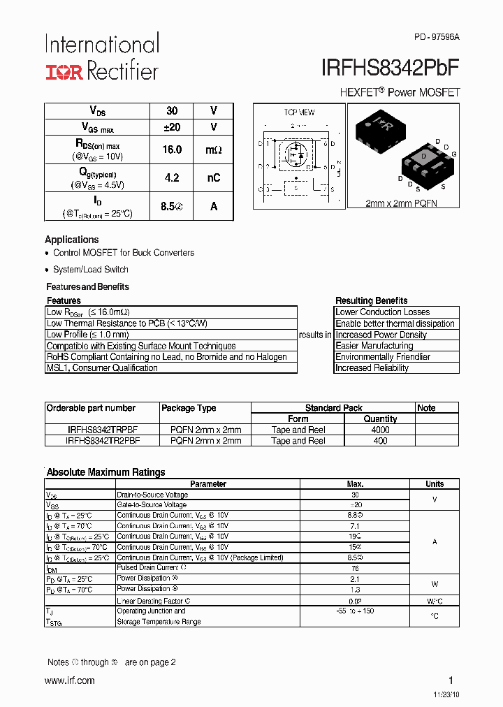 IRFHS8342TR2PBF_2080114.PDF Datasheet