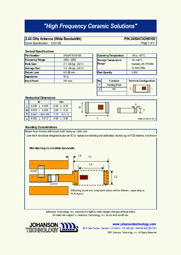 2450AT43H0100_2080567.PDF Datasheet