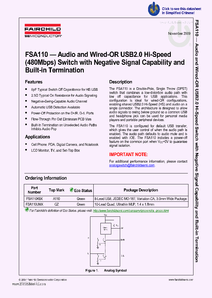 FSA110_2082910.PDF Datasheet