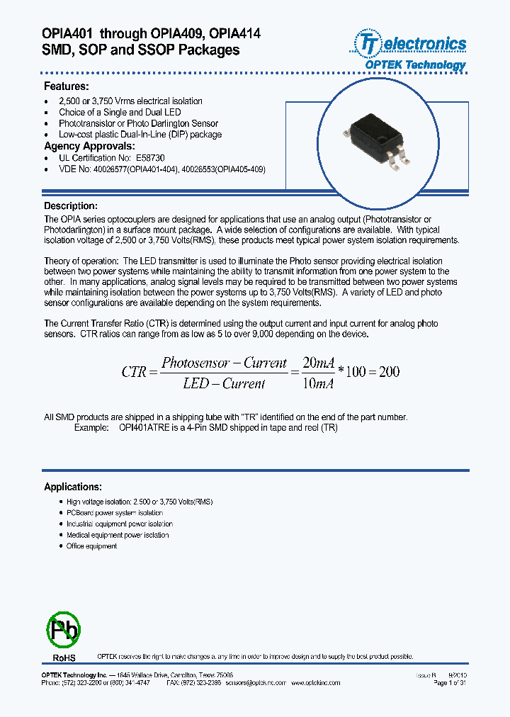 OPIA404BTRE_2092602.PDF Datasheet