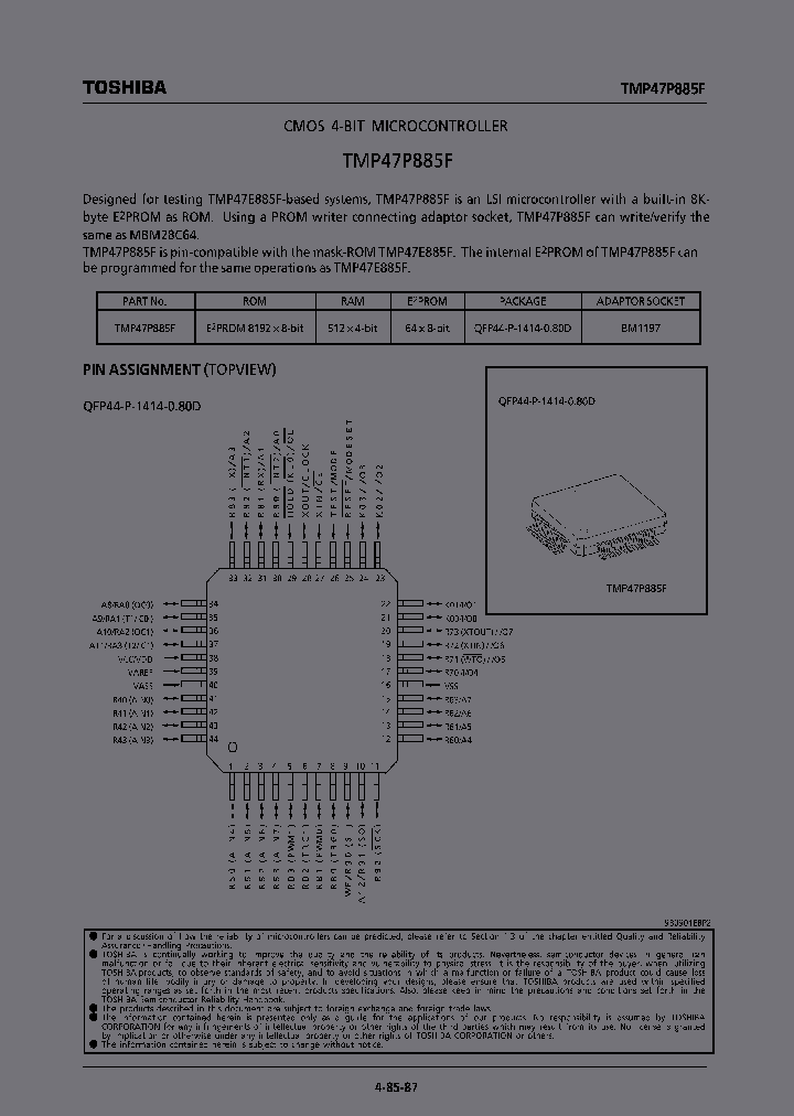 TMP47P885F_2095331.PDF Datasheet