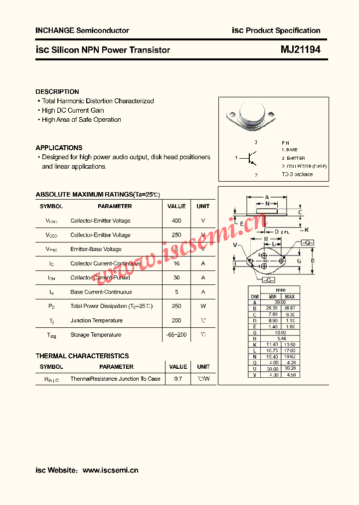 MJ21194_2094926.PDF Datasheet