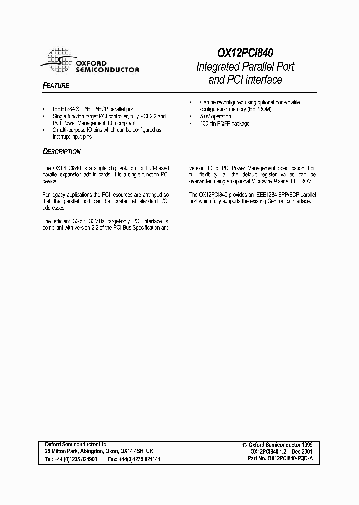 OX12PCI840_2103384.PDF Datasheet