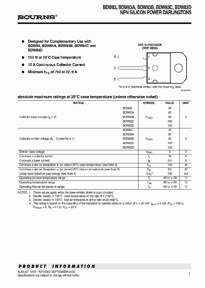 BDW83_2111571.PDF Datasheet