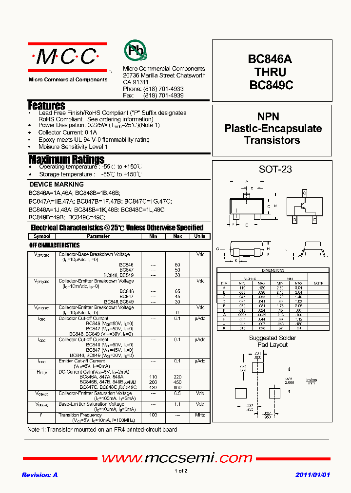 BC847A_2164340.PDF Datasheet