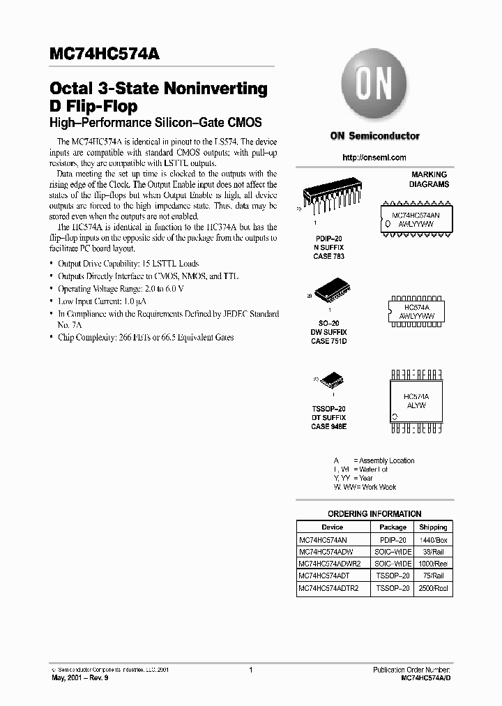 MC74HC574A-D_2213241.PDF Datasheet