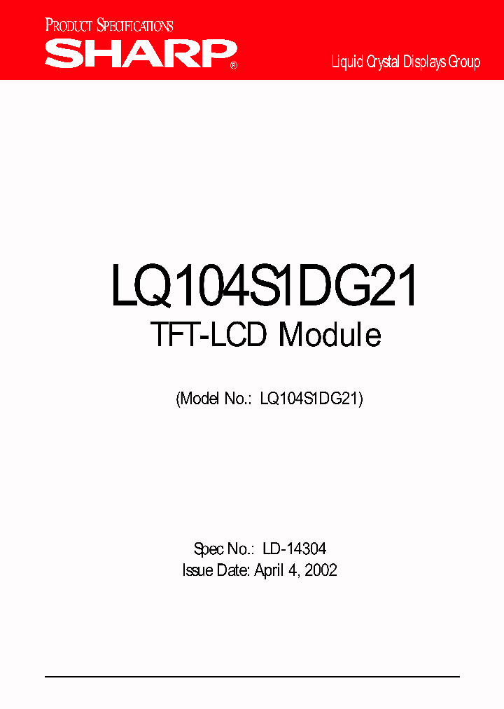 LQ104S1DG21_2217289.PDF Datasheet