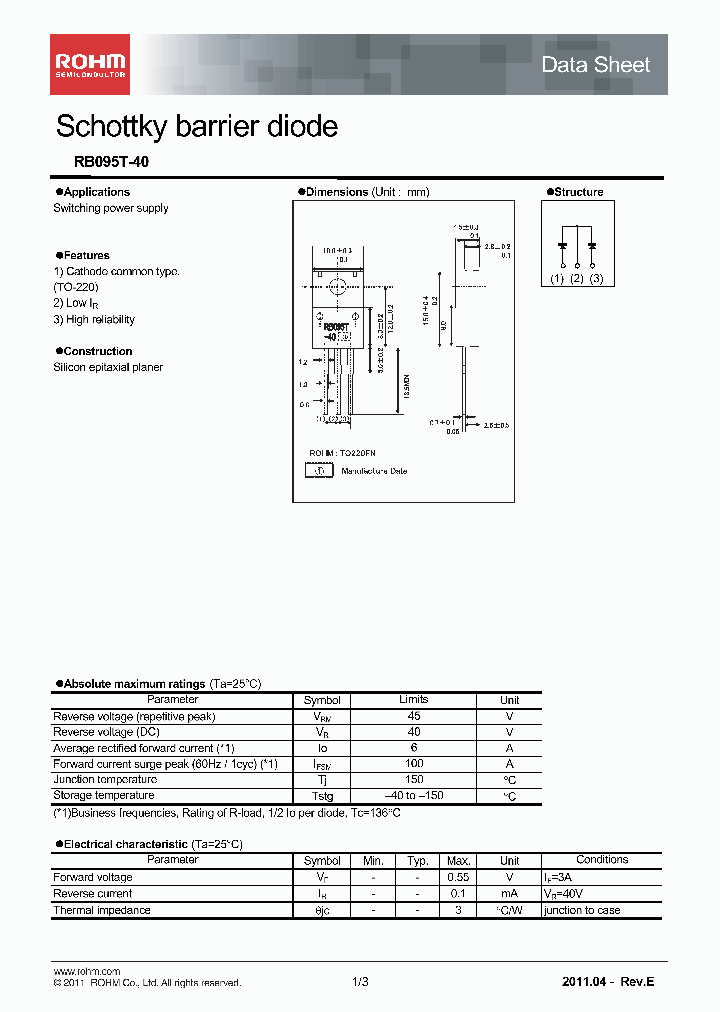 RB095T-4011_2222973.PDF Datasheet