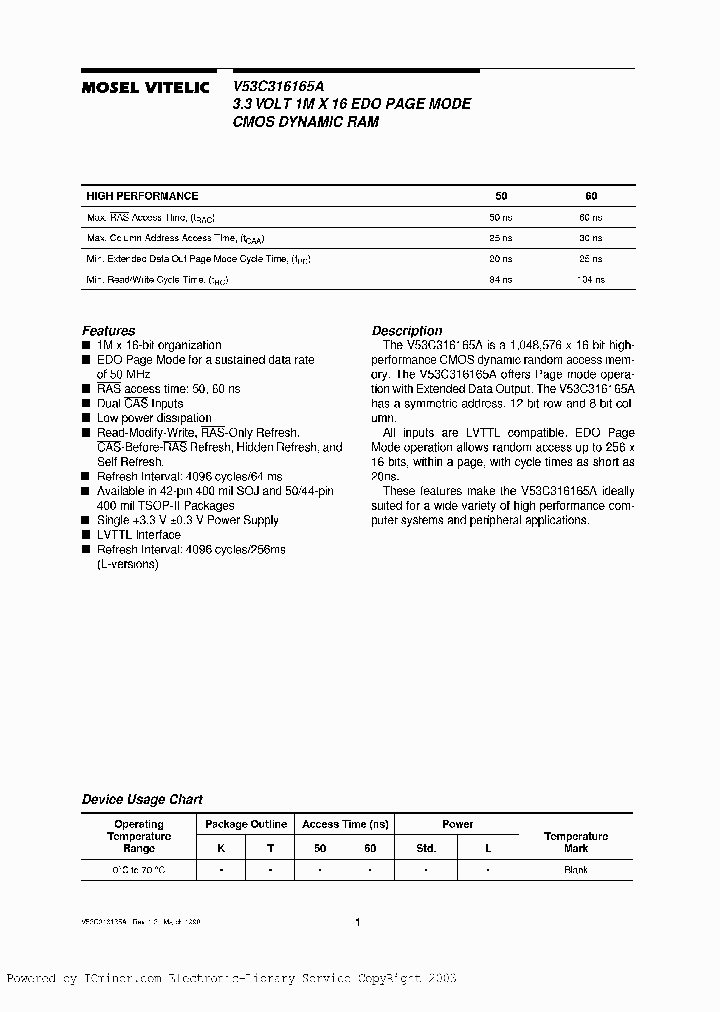 V53C316165AK-60_2223458.PDF Datasheet