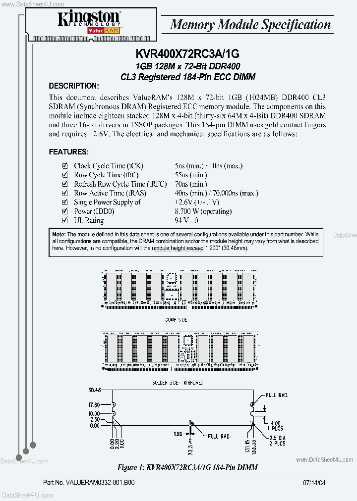 KVR400X72RC3A1G_2225552.PDF Datasheet