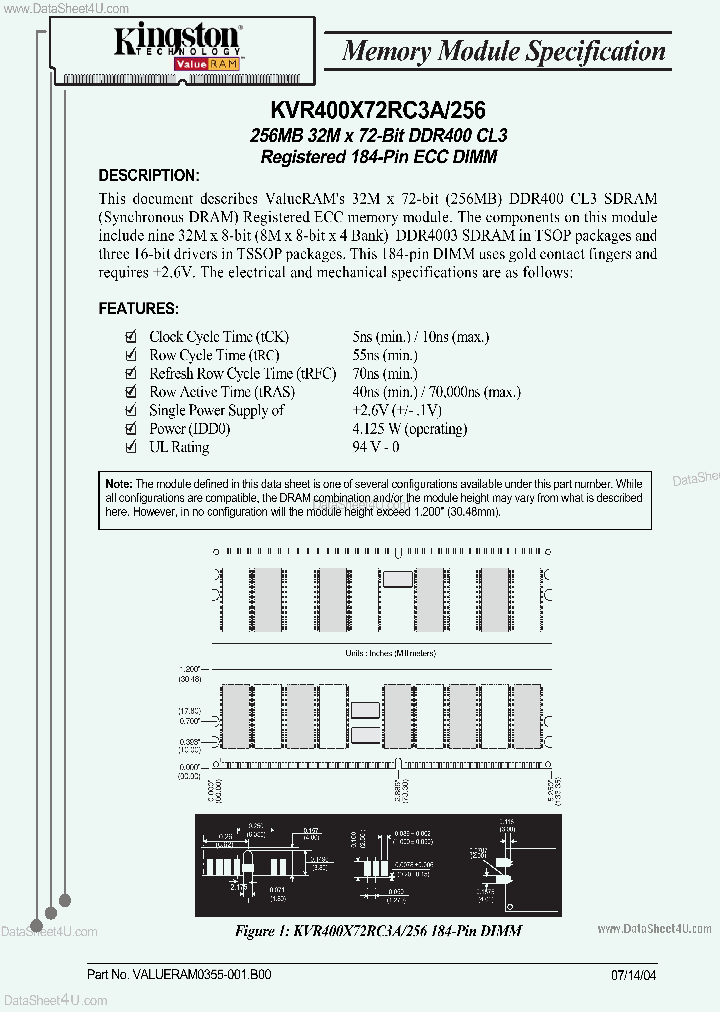 KVR400X72RC3A256_2225554.PDF Datasheet