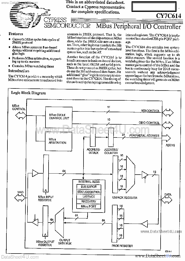 CY7C614_2231104.PDF Datasheet