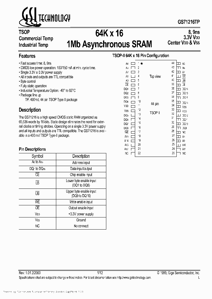 GS71216TP-8I_2238674.PDF Datasheet