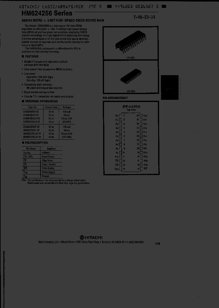 HM624256JP-35_2250577.PDF Datasheet