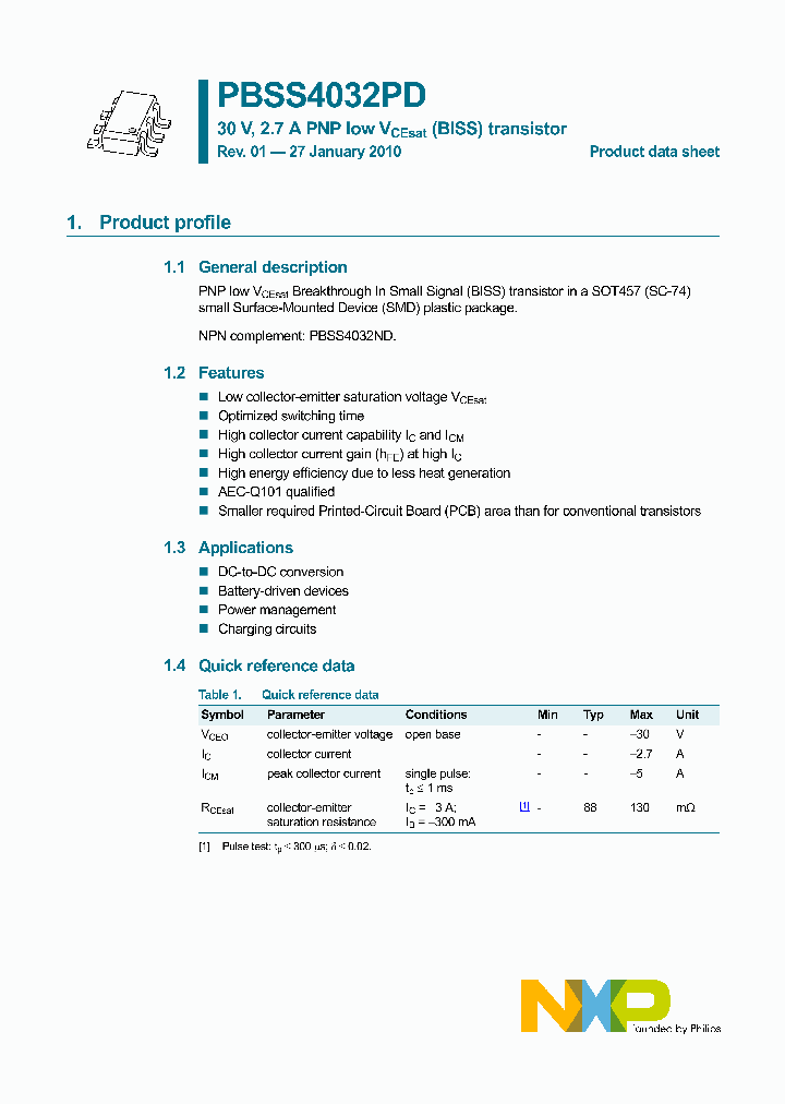 PBSS4032PD_2258671.PDF Datasheet