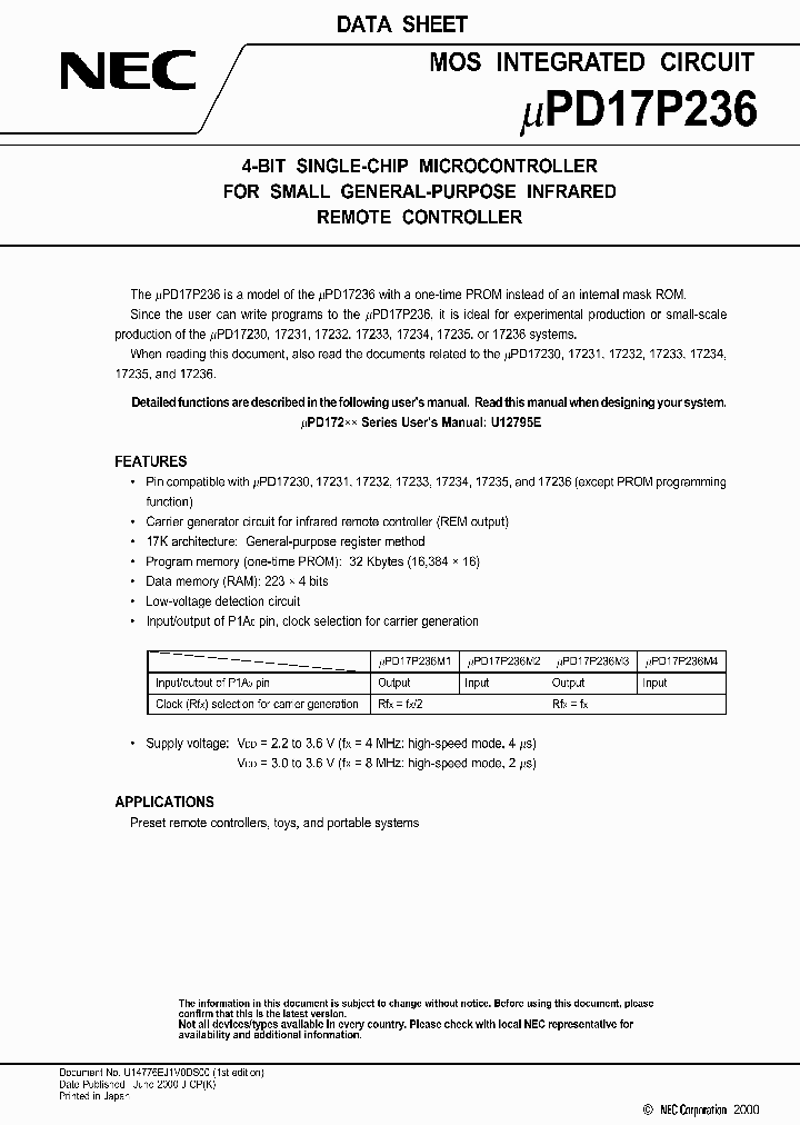 UPD17P236M4GT_2271327.PDF Datasheet