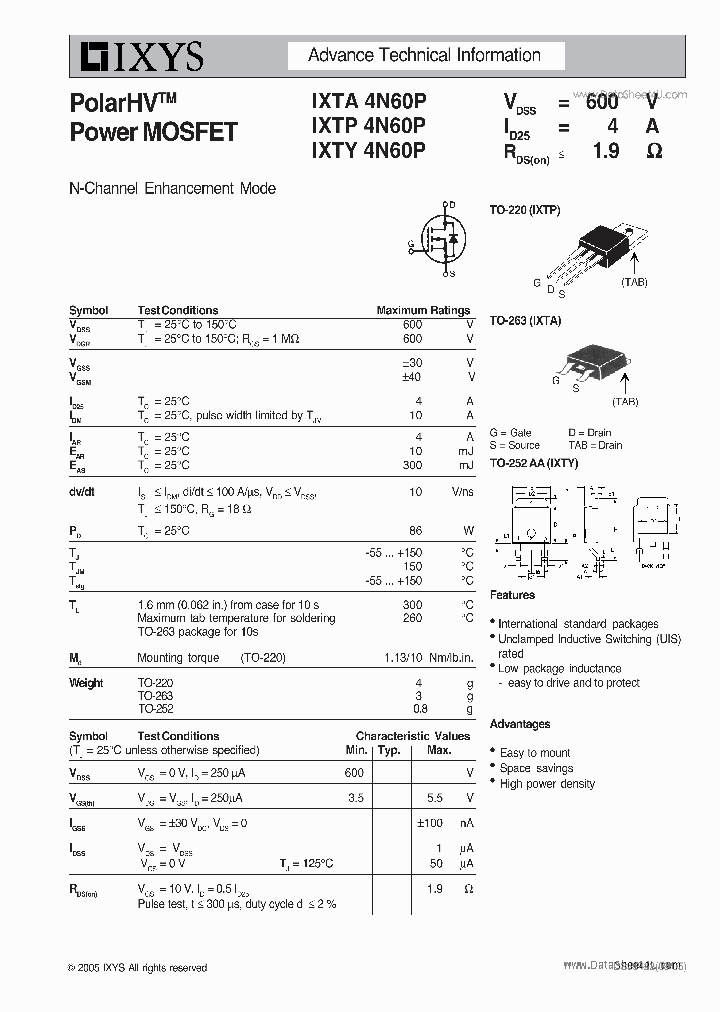 IXTP4N60P_2271639.PDF Datasheet