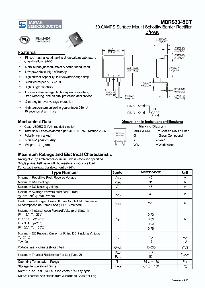 MBRS3045CT11_2280740.PDF Datasheet