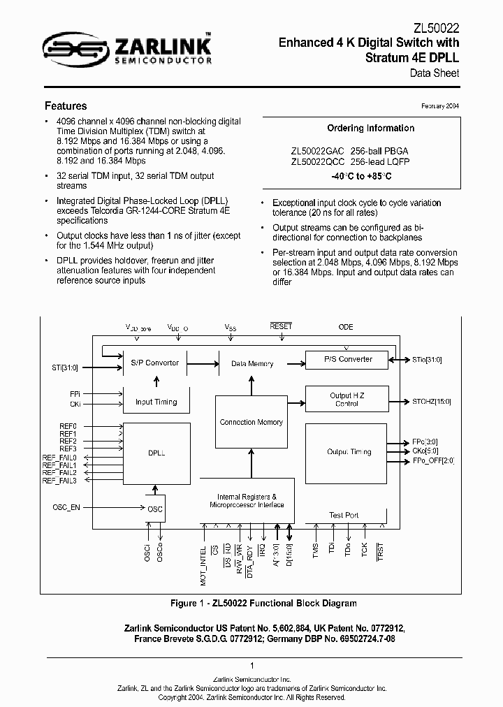 ZL50022_2298653.PDF Datasheet