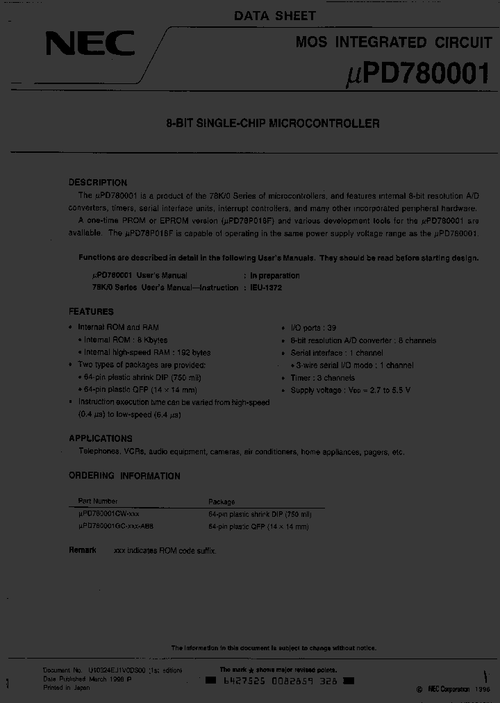 UPD780001GC-XXX-AB8_2375608.PDF Datasheet