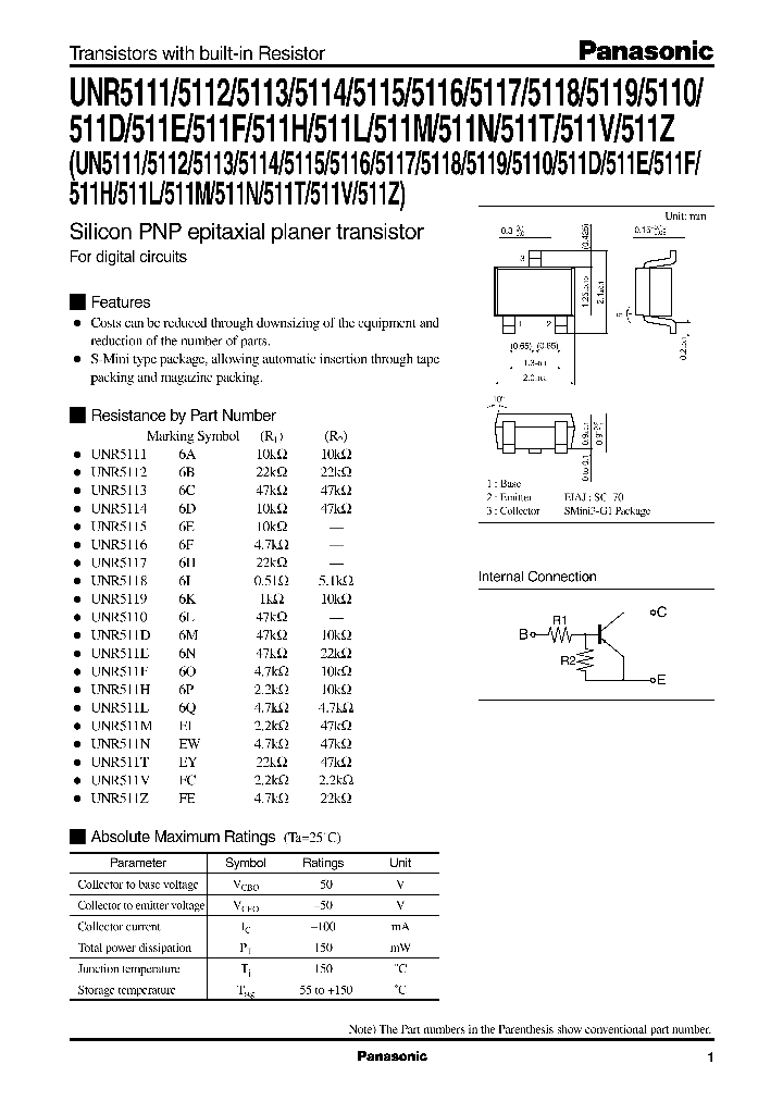 UNR511DUN511D_2456017.PDF Datasheet