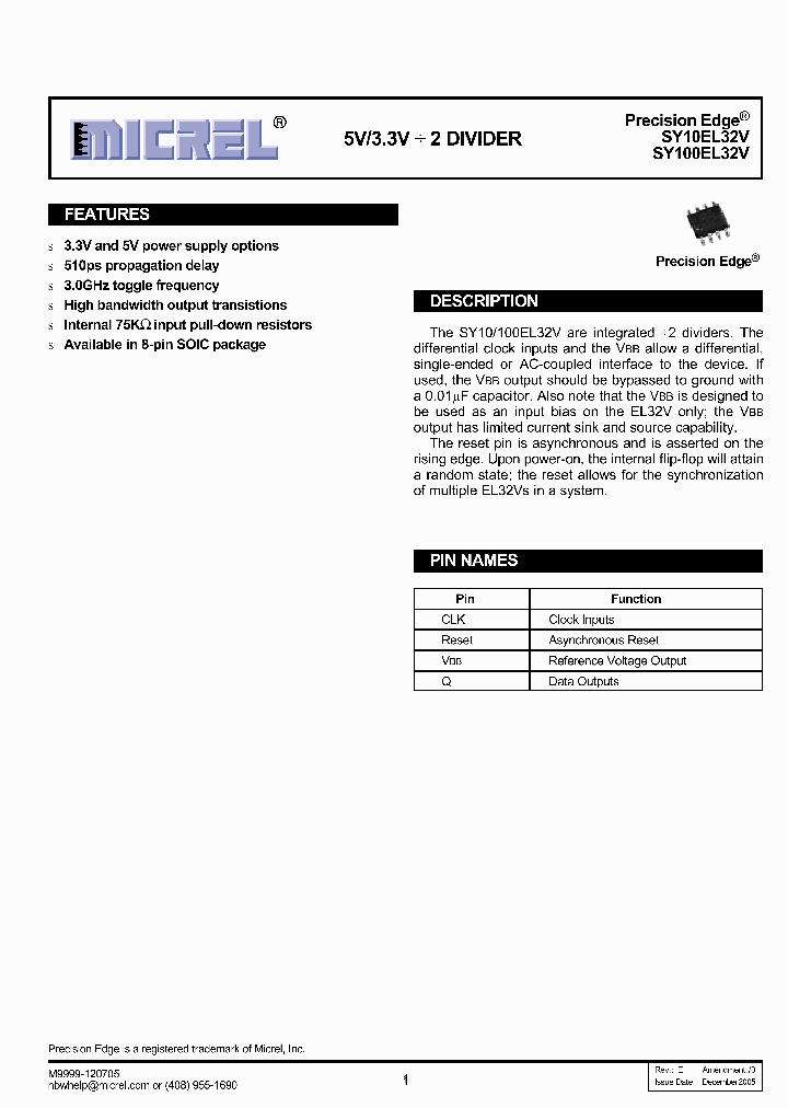 SY100EL33LZG_2459587.PDF Datasheet