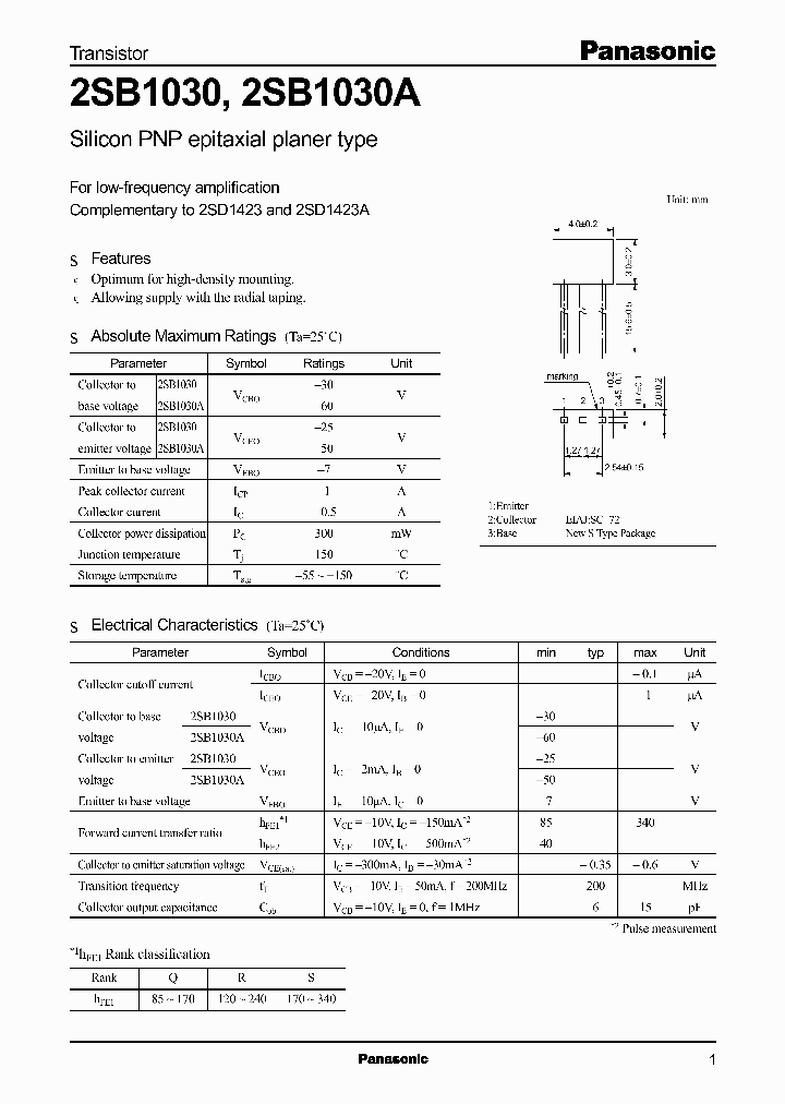 2SB10302SB1030A_2467759.PDF Datasheet