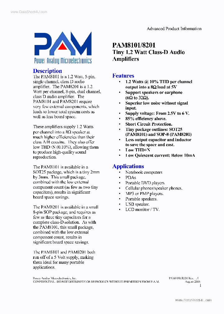 PAM8101_2498159.PDF Datasheet