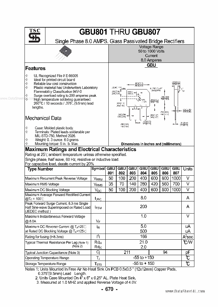 GBU805_2507835.PDF Datasheet