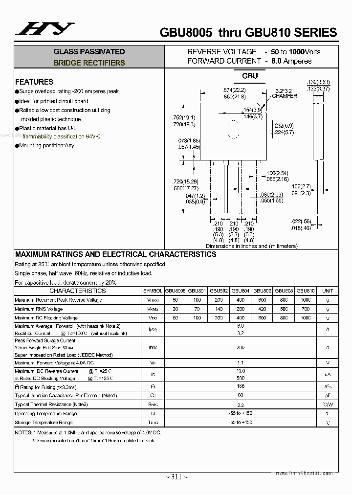 GBU806_2507838.PDF Datasheet