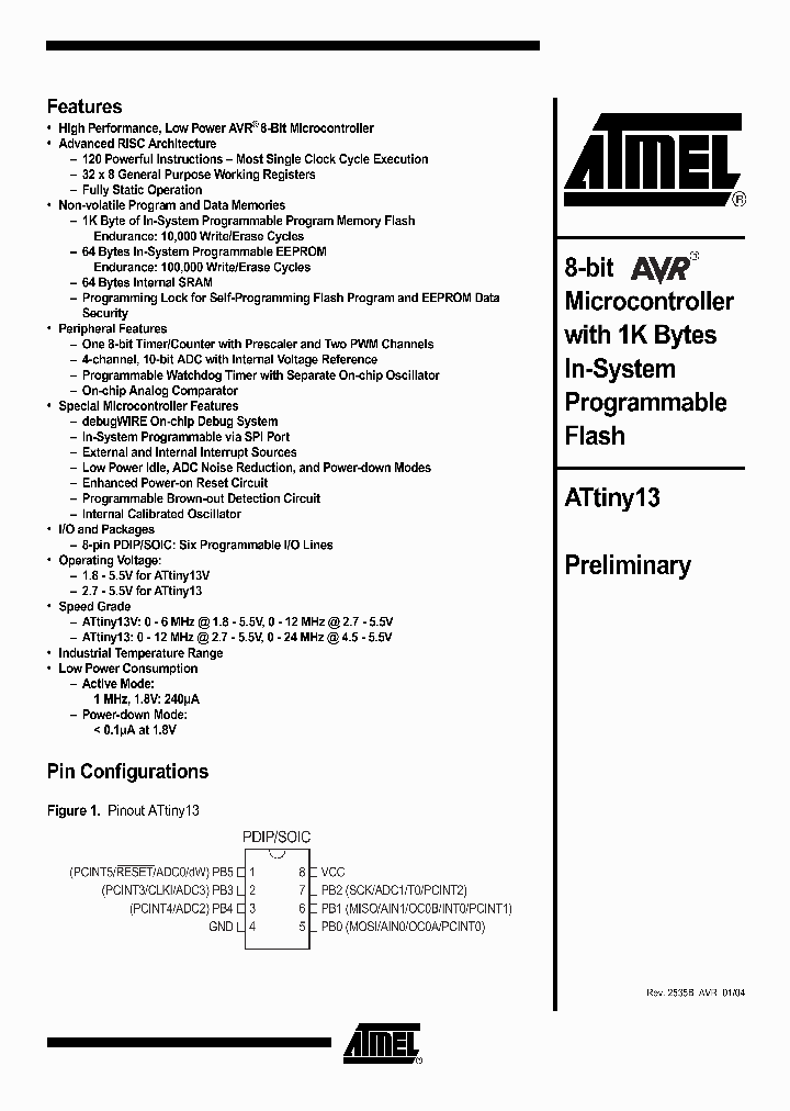 ATTINY13-12SI_2511830.PDF Datasheet