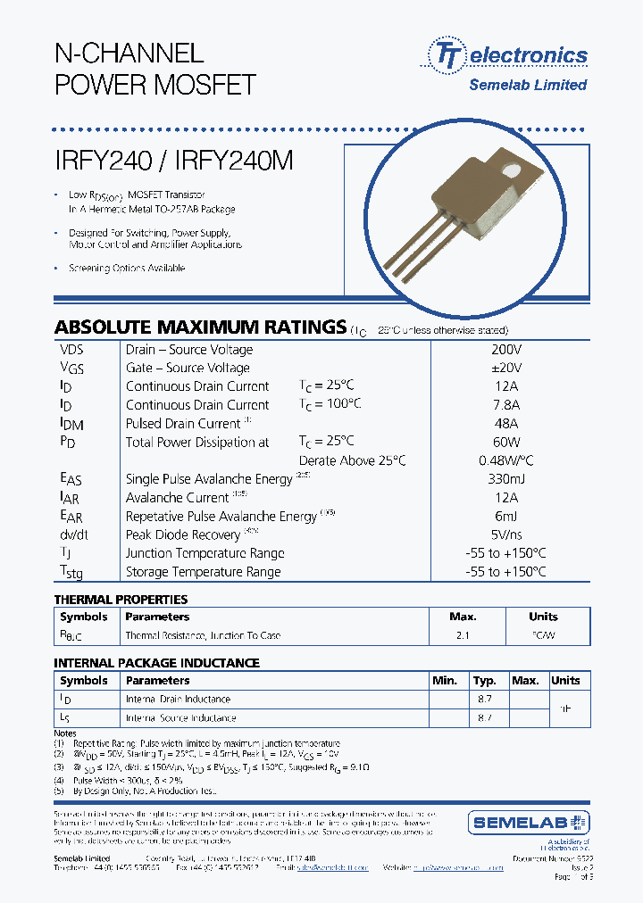 IRFY24011_2545302.PDF Datasheet