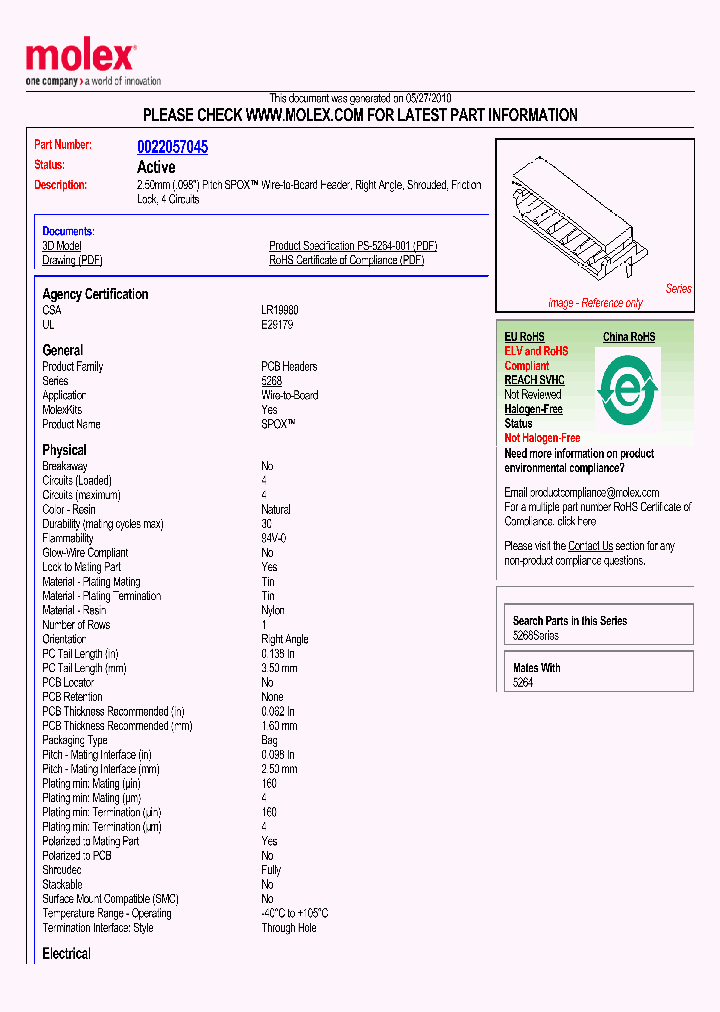 22-05-7045_2570180.PDF Datasheet