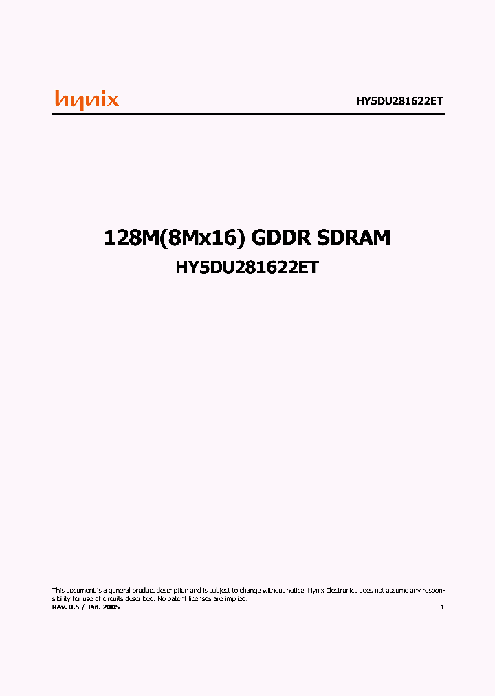 HY5DU281622ET-30_2573923.PDF Datasheet