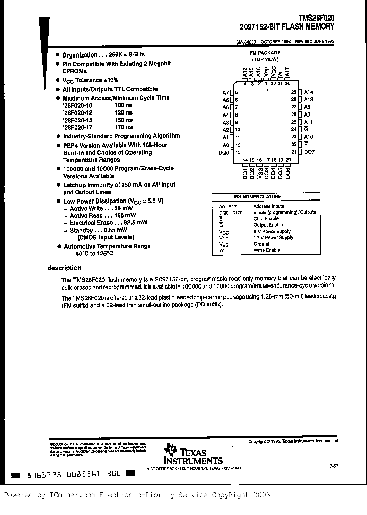 TMS28F020-12C5DDL4_2587333.PDF Datasheet