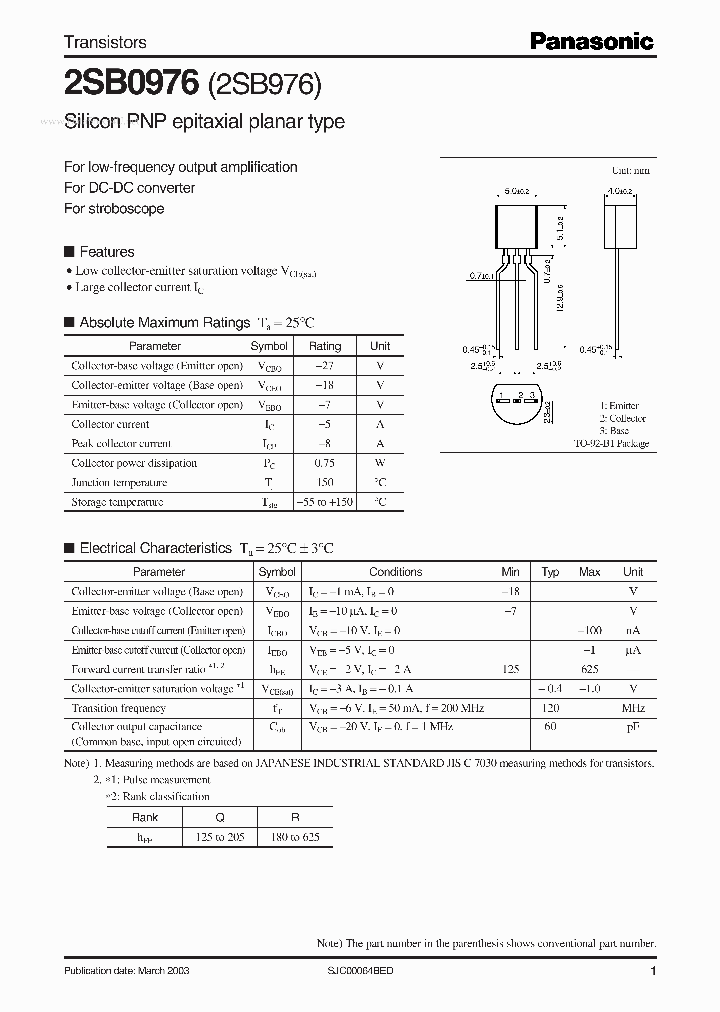 2SB976_2620367.PDF Datasheet