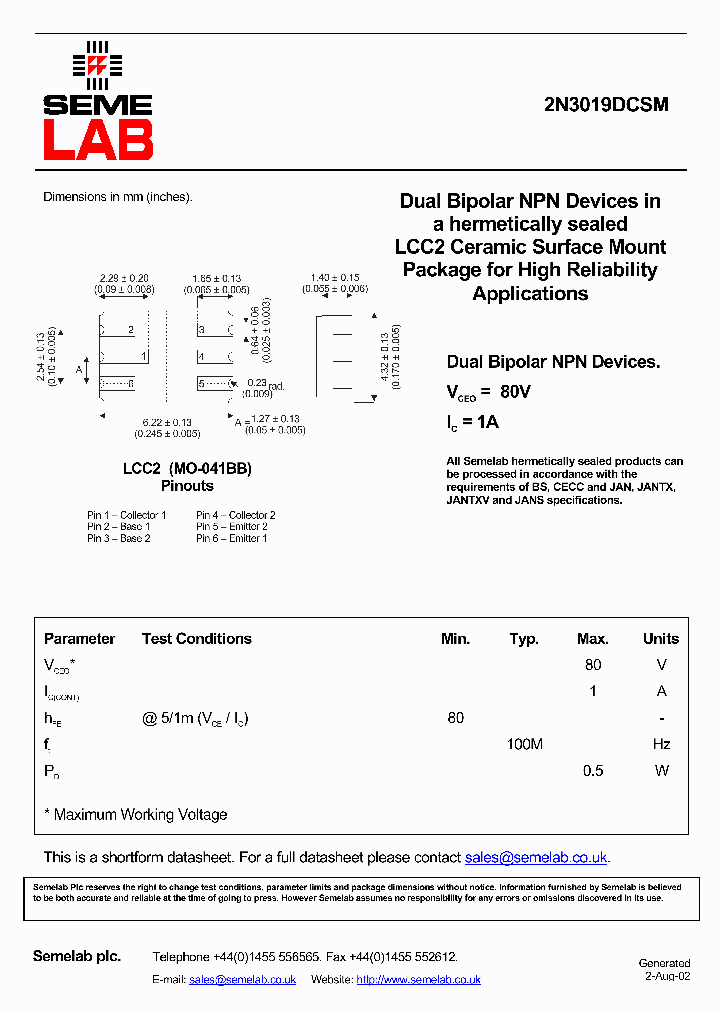 2N3019DCSM_2637823.PDF Datasheet
