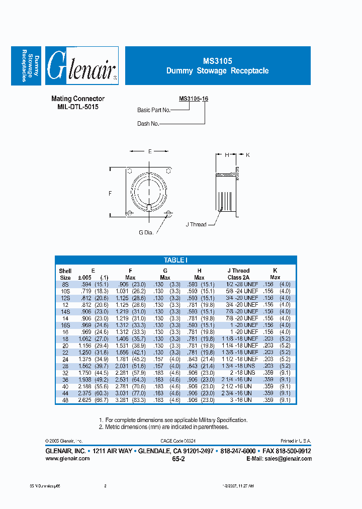 MS3105-14S_2661226.PDF Datasheet