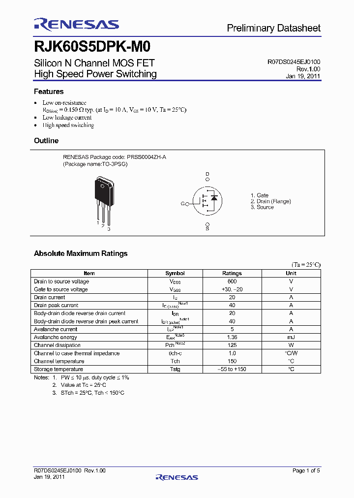 RJK60S5DPK-00-T0_2668091.PDF Datasheet