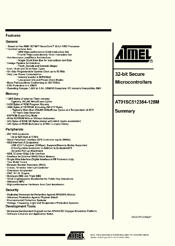 AT91SC512384-128M_2678292.PDF Datasheet