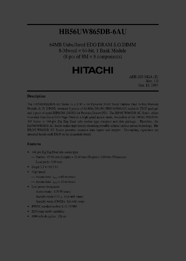 HB56UW865DB-6AU_2702875.PDF Datasheet