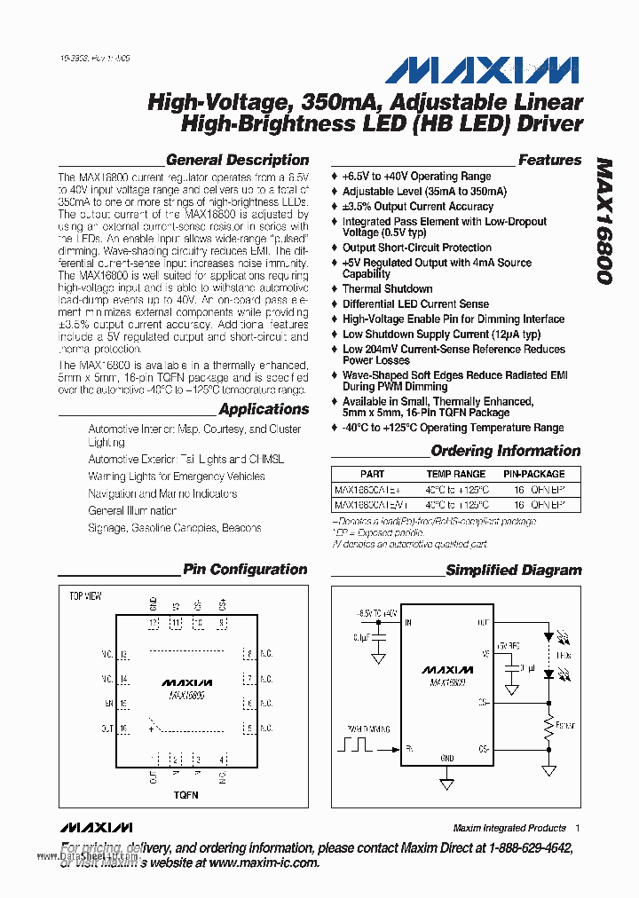 MAX16800_2707975.PDF Datasheet